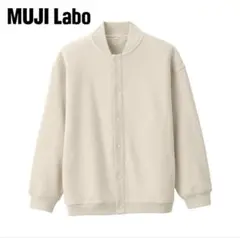 MUJILABO ニットフリースリブカラーカーディガン　S-M 尾花期