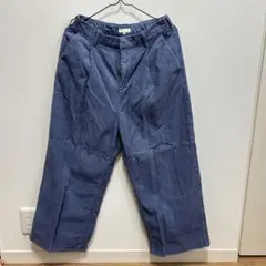 【Mサイズ】ダークブルー コーデュロイ ワイドパンツ