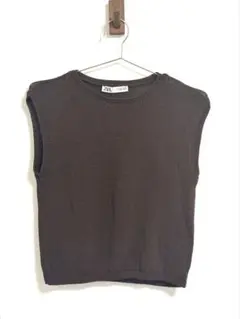 Zara ブラウンサマーニット