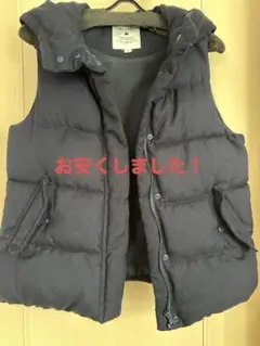 niko and... フード付きダウンベスト ダークネイビー