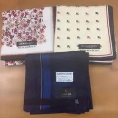 BURBERRY LANVIN ハンカチ 3枚セット