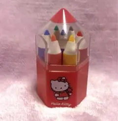 ハローキティ　希少　鉛筆型カラーペン　小物入れ　レトロ　サンリオ　1989