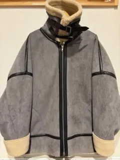 W.W.G ムートンコート グレー スエード風