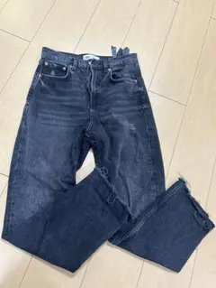 ZARA ダメージ加工 ストレートデニムブラックデニム秋服ザラ