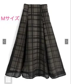 GRL チェック柄シアーフレアスカート[tu1082]