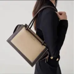 CHARLES & KEITH ダブルハンドルショルダーバッグ