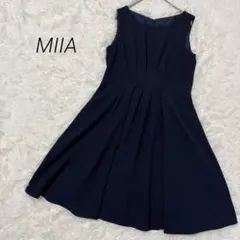 【美品】　MIIA ミーア　ノースリーブワンピース　【F】 Aライン　膝丈