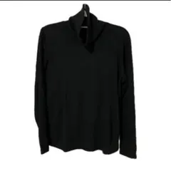 ユニクロヒートテックフリースタートルネックT黒