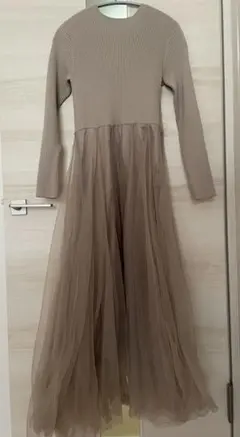 SNIDEL ニットチュール ワンピース