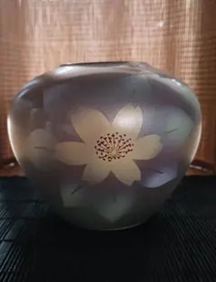 【九谷焼】花柄の花瓶 ⭐️