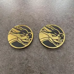 ポケモンカードゲーム　リザードン　コイン　2枚セット　ゴールド