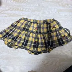 HYSTERIC MIN フリルスカート イエローチェック