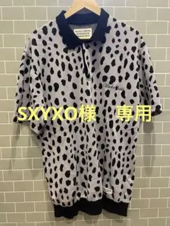 WACKO MARIA 24SS パープルLEOPARD KNIT ポロシャツ