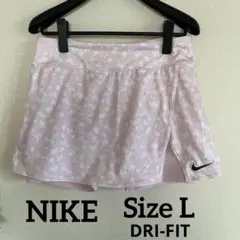 NIKE スコートスカートLピンク桜柄　ゴルフ　テニス　インナー付き 速乾