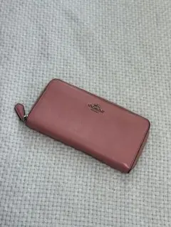 COACH ピンク レザー 長財布