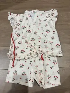 甚平 キッズ 100サイズ いちご柄
