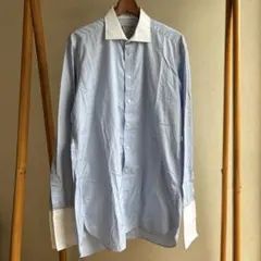 【最高峰】　Turnbull&Asser クレリックシャツ　英国製　ダブルカフスのサムネイル