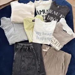 キッズ服セット ロンT、半袖、パンツ等計9点