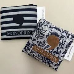 最新柄2点セット♡フランススーパーMonoprixモノプリ限定柄エコバッグのサムネイル