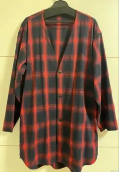 チェックカーディガン