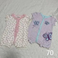 【ベビーザラス】半袖ロンパース 2点セット 70 女の子