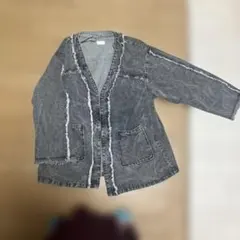Laumeomi. フリンジ加工 グレー ジャケット