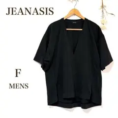 JEANASIS ジーナシス　Tシャツ 半袖　メンズ　黒　100% カジュアル