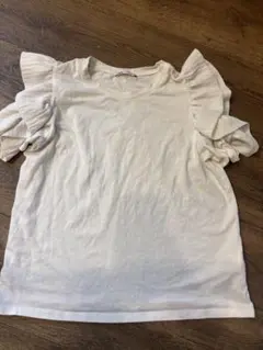 ザラ☆ZARA☆トップス☆カットソー☆袖フリル☆白☆M