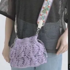 Niko and… オリジナルテープフリル巾着ショルダーバッグ