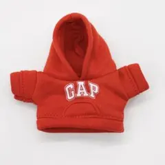 【赤】GAP　ぬいぐるみ　フード付きパーカー　レッド　着せ替え　ロゴ　②のサムネイル
