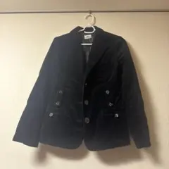 LACOSTE ベロア テーラードジャケット ブラック 38