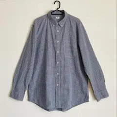【UNIQLO】チェック柄ボタンダウン長袖シャツ XLサイズ