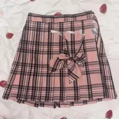 WEGO　スクールプリーツスカート　リボン　セット