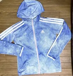 美品✨adidas フード付きジャージ　デニム柄150