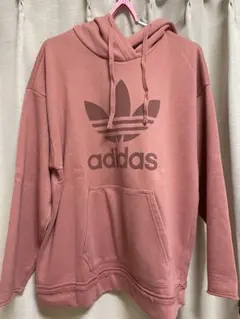 adidas ピンク フード付きパーカー