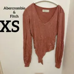 Abercrombie&Fitch 【XS】ピンク Vネック 長袖 トップス