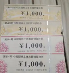 ビックカメラ　コジマ　株主優待　4000円分