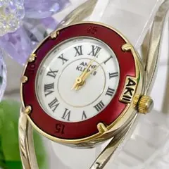 ●アンクラインANNE KLEIN II バングル 腕時計 レディース レッドのサムネイル