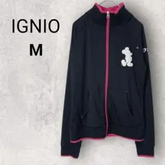 イグニオ ジャージ上 トラックジャケット M 黒 ピンク ミッキーマウス テニス