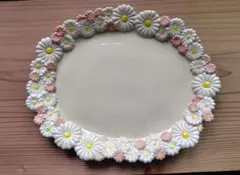 値下げ】難有 新品未使用 つちのわ 花かんむり 中皿 小皿 2枚セット