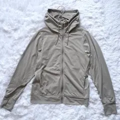 UNIQLOユニクロエアリズムUVカットメッシュフルジップパーカ【M】ナチュラル