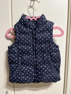 トミーヒルフィガー 水玉模様 ノースリーブダウンベスト