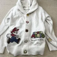 【ジェラートピケ】スーパーマリオ ジャガードショールカーディガン ユニセックス