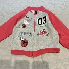 adidas キッズ ジップアップ パーカートレーナー　100