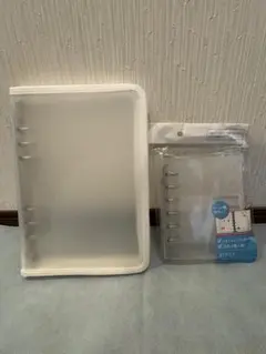 A5 6リングファイル(ホワイト) B7 6穴リングバインダー