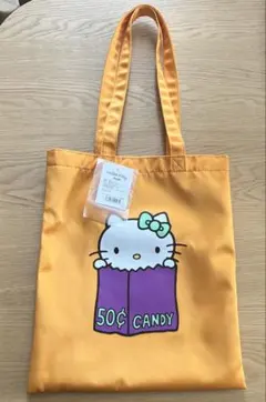 ハローキティ展 会場限定販売色オレンジカラートートバック