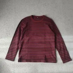 OLD UNIQLO ボーダー ロンT レッド ネイビー L t
