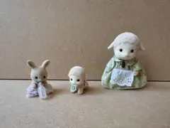 シルバニアファミリー レアなひつじお母さんと赤ちゃん、うさぎの赤ちゃん3体セット
