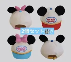はるぴ ミニー ミッキー 耳付き 帽子 キャップ 58cm ディズニー