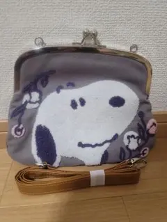 スヌーピー刺繍バッグ グレー